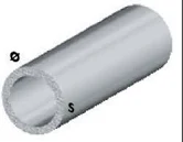 Profilo argento tubo Tondo H.100