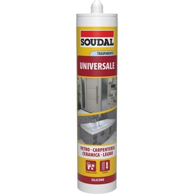 Silicone Soudal trasparente 280 ml - 24 pz, spedizione gratuita Silicone Soudal trasparente 280 ml - 24 pz, spedizione gratuita
