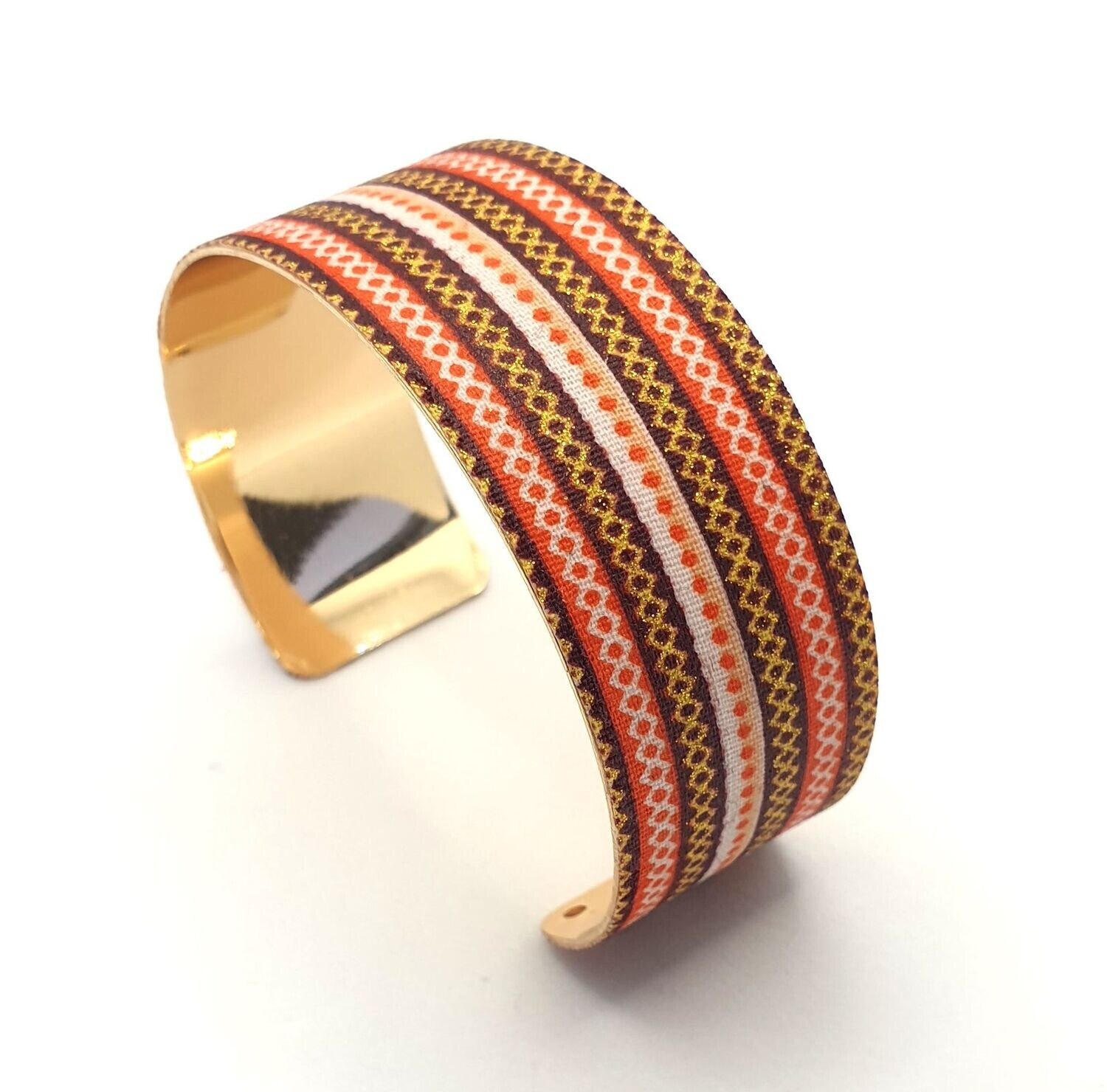 Manchette Thalya
Orange, marron et doré