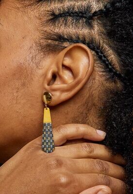 Boucles d'oreilles Kilia
Jaune et noir à motifs