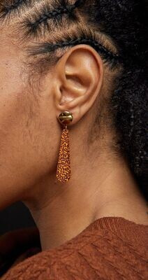 Boucles d'oreilles Kilia
Orange à motifs marrons
