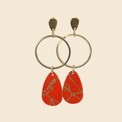 Boucles d'oreilles Odessa
Orange et doré