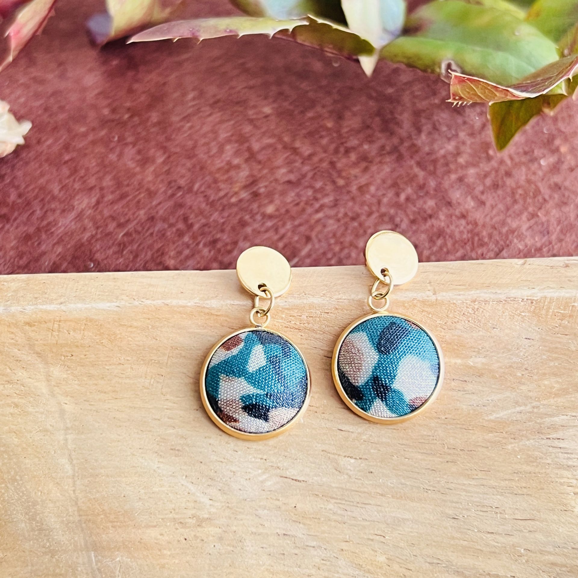 Boucle d’oreille puce ronde Kourou