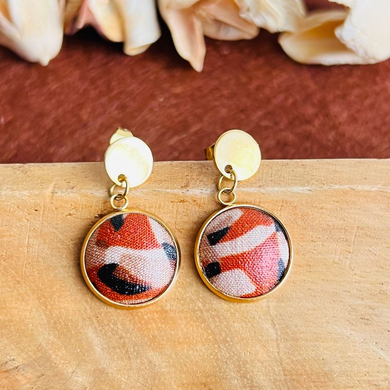 Boucle d’oreille puce ronde Kourou