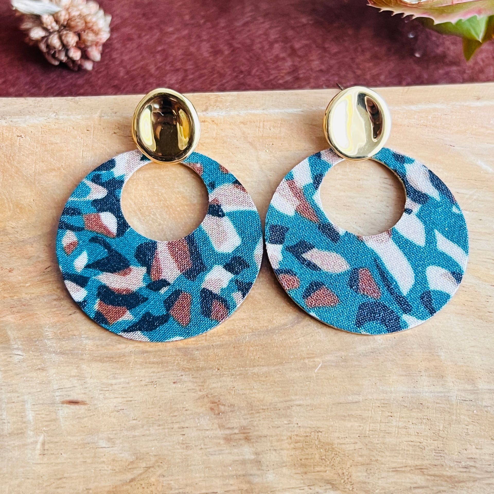 Boucle d’oreille ronde Oumi