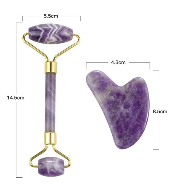 Gua Sha Facial Massager Natural Stone Jade Roller