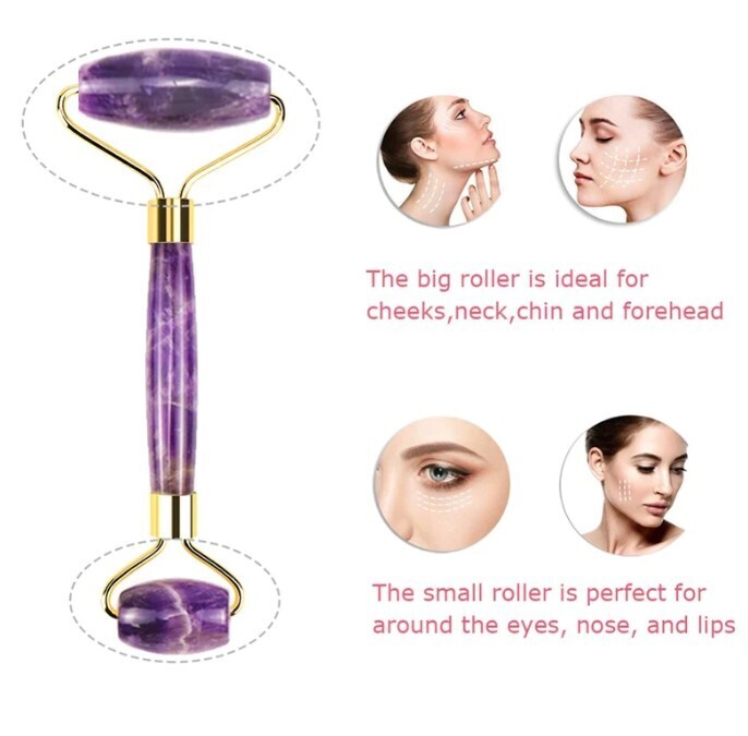 Gua Sha Facial Massager Natural Stone Jade Roller