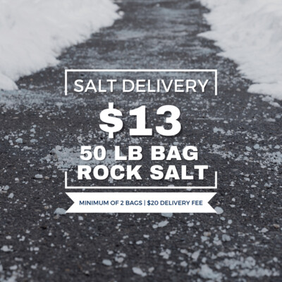 $13 Rock Salt Bag - 50 LB X2