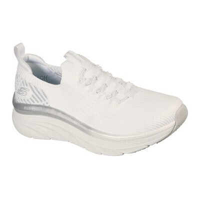 Skechers D&#39; Lux Walker - Let it Glow - White/Silver - Scarpe Donna