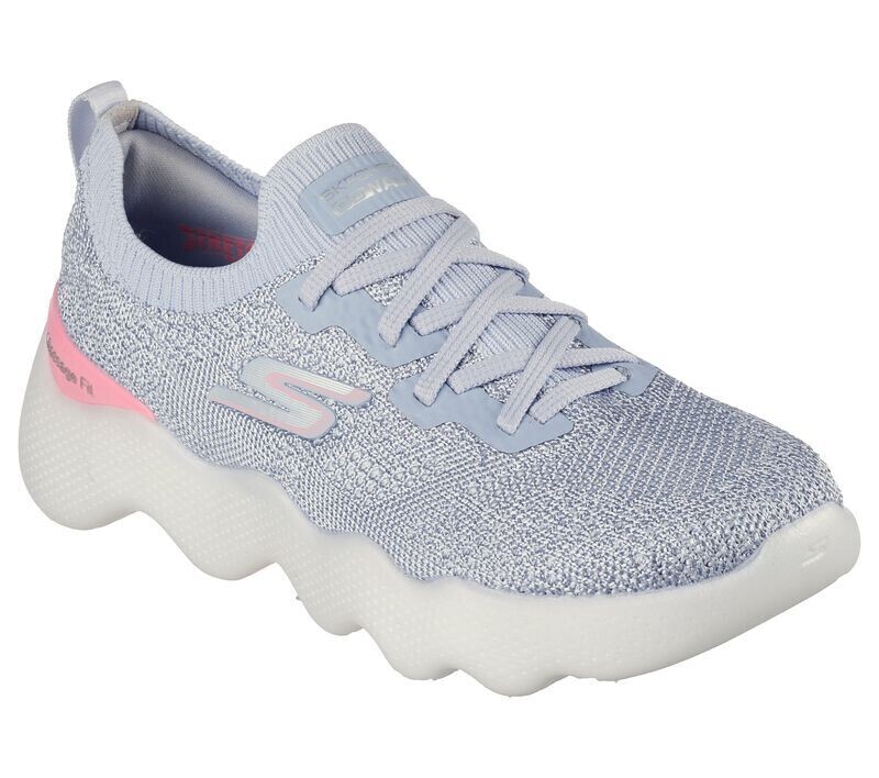 Skechers Go Walk Massage Fit - Upsurge - Gray / Pink - Scarpe Donna