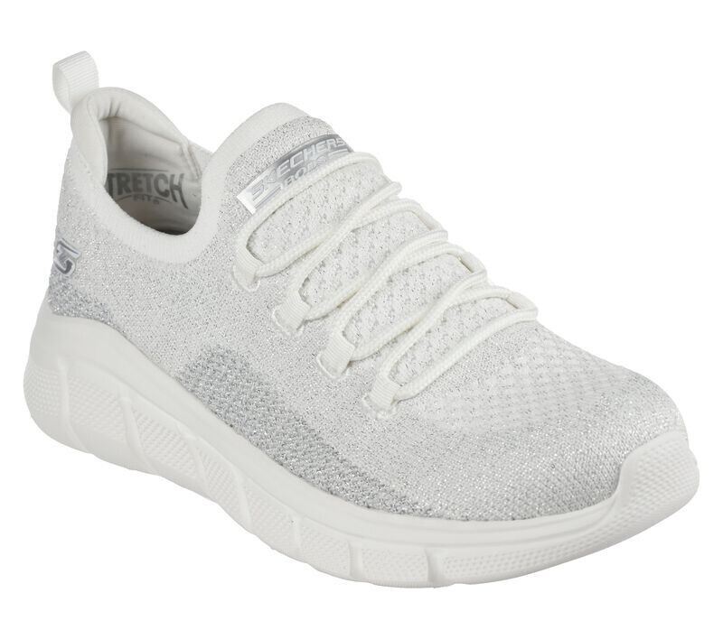 Skechers Bobs B Flex - Fall Sparks - White/Silver - Scarpe Donna