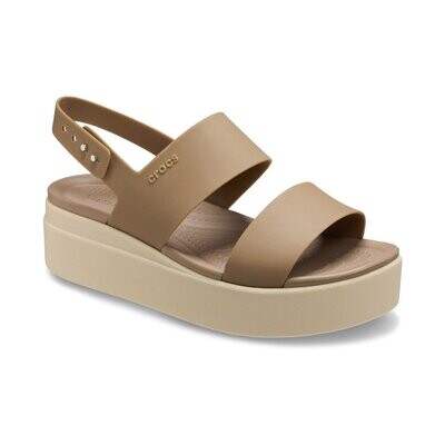Crocs Brooklyn Low Wedge W Khaki Bone - Scarpe Donna