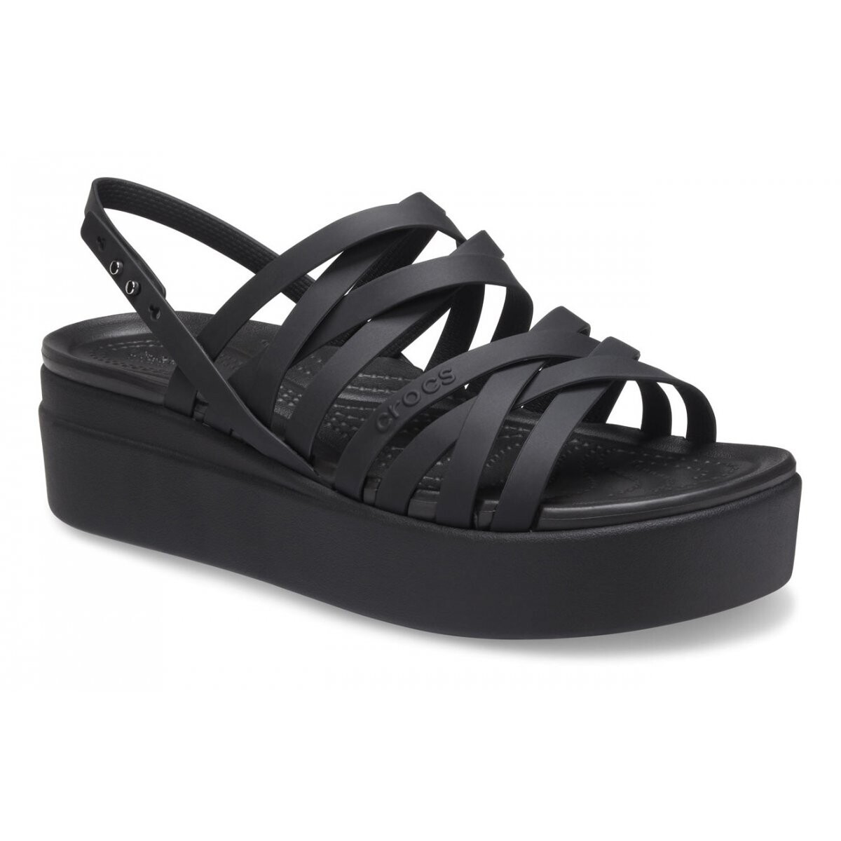 Crocs Brooklyn Strappy Low Wedge W Black - Scarpe Donna