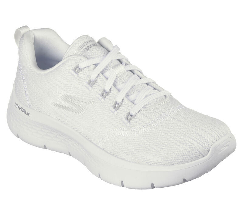 Skechers Go Walk Flex - Striking Look - White/Silver - Scarpe Donna
