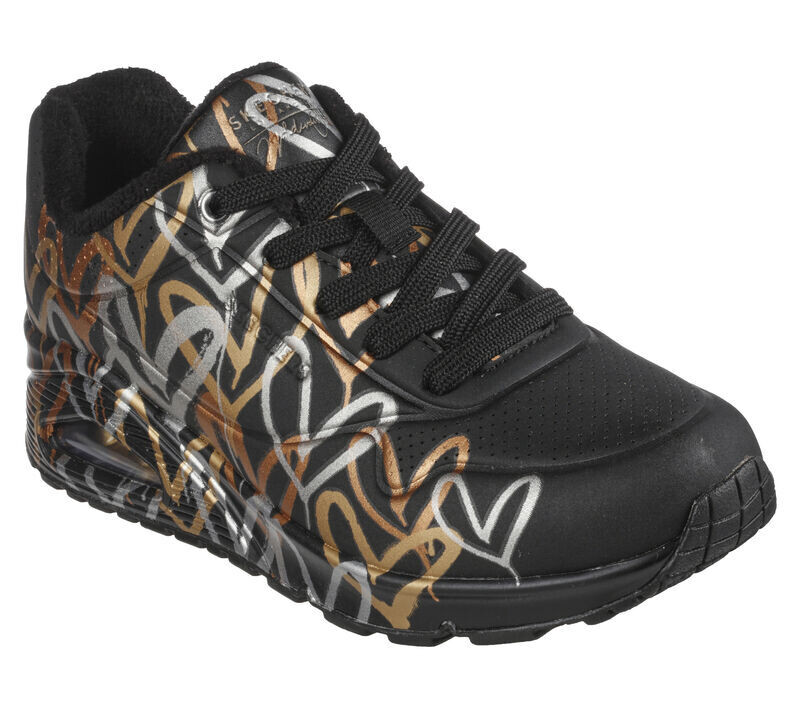 Skechers Uno - Metallic Love - Black/Gold - Scarpe Donna