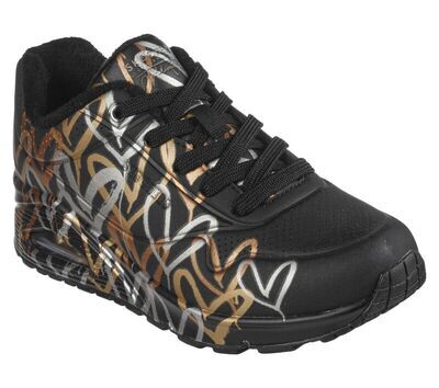 Skechers Uno - Metallic Love - Black/Gold - Scarpe Donna
