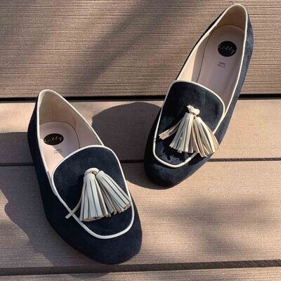 Lilly Mocassini con Nappine Blu - Scarpe Donna