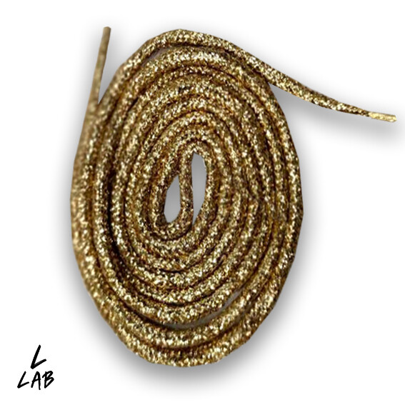 Lacci Colorati Rotondi Glitter Oro