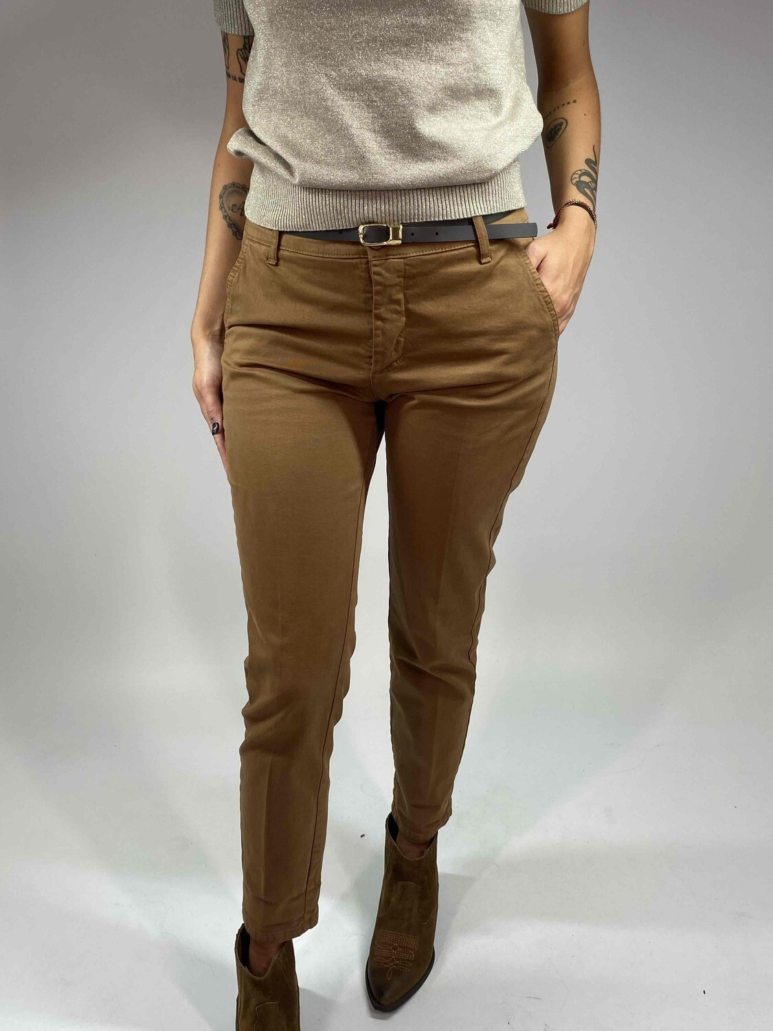 Pantalone Chino Cammello - Abbigliamento Donna