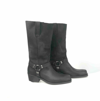 Kharisma Stivale Nero con Fibbia - Scarpe Donna