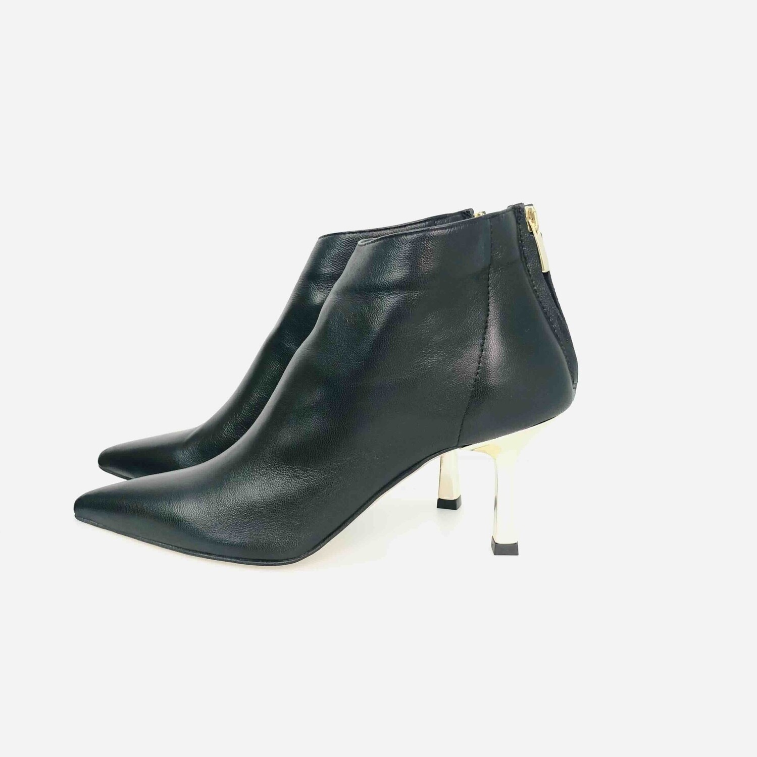 Ovye Tronchetto Nero Tacco Dorato - Scarpe Donna