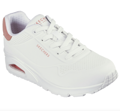 Skechers Uno - Pop Back - White/Coral - Scarpe Donna