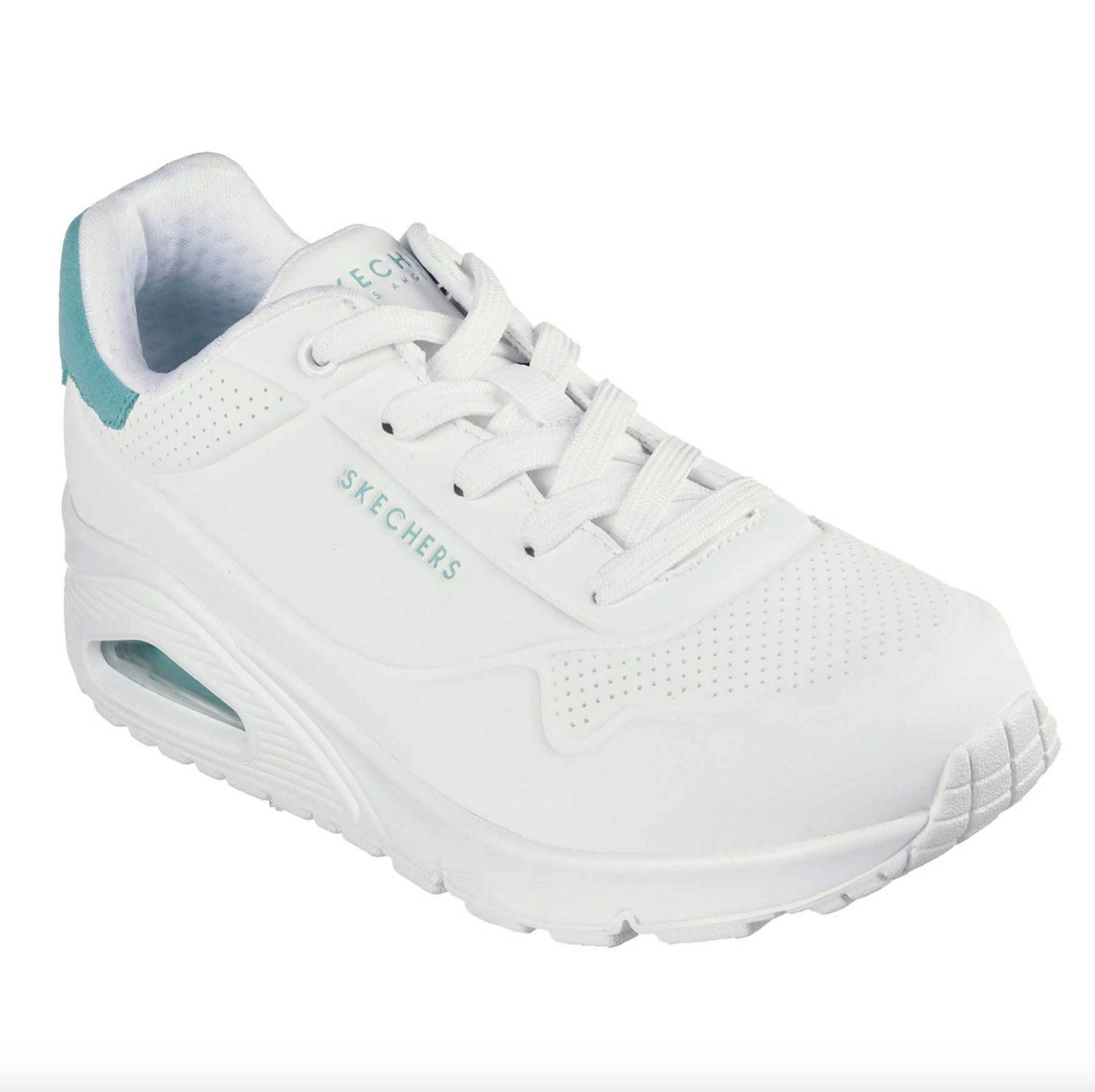 Skechers Uno - Pop Back - White/Mint - Scarpe Donna