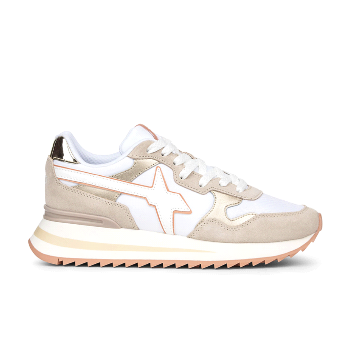 W6YZ Yak W Metallic - Beige - White - Scarpe Donna