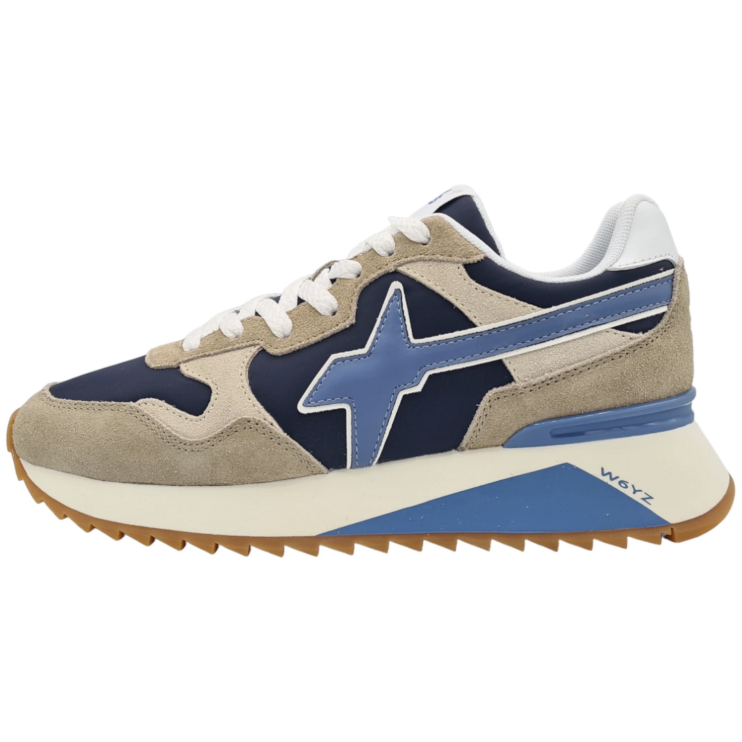 W6YZ Yak M Taupe - Navy - Celeste - Scarpe Uomo