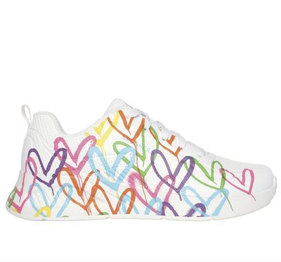 Skechers JGoldcrown: Uno Lite - Heart of Hearts - White/Multi - Scarpe Donna