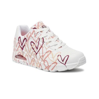 Skechers J.Goldcrown: Uno Spread the Love - White/Coral - Scarpe Donna
