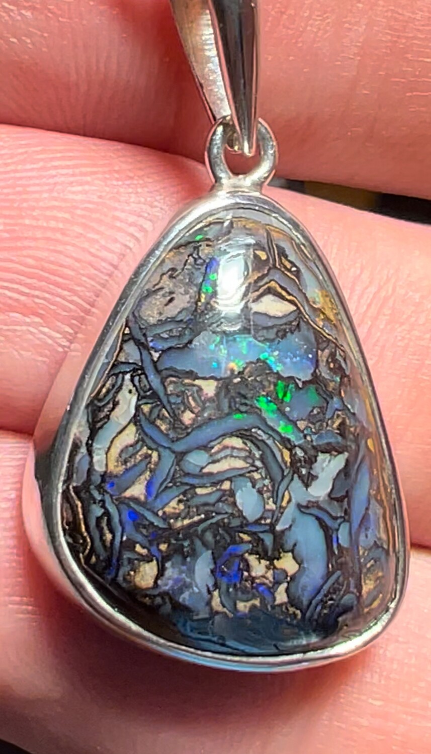 Koroit Boulder Opal Magic Silver Pendant