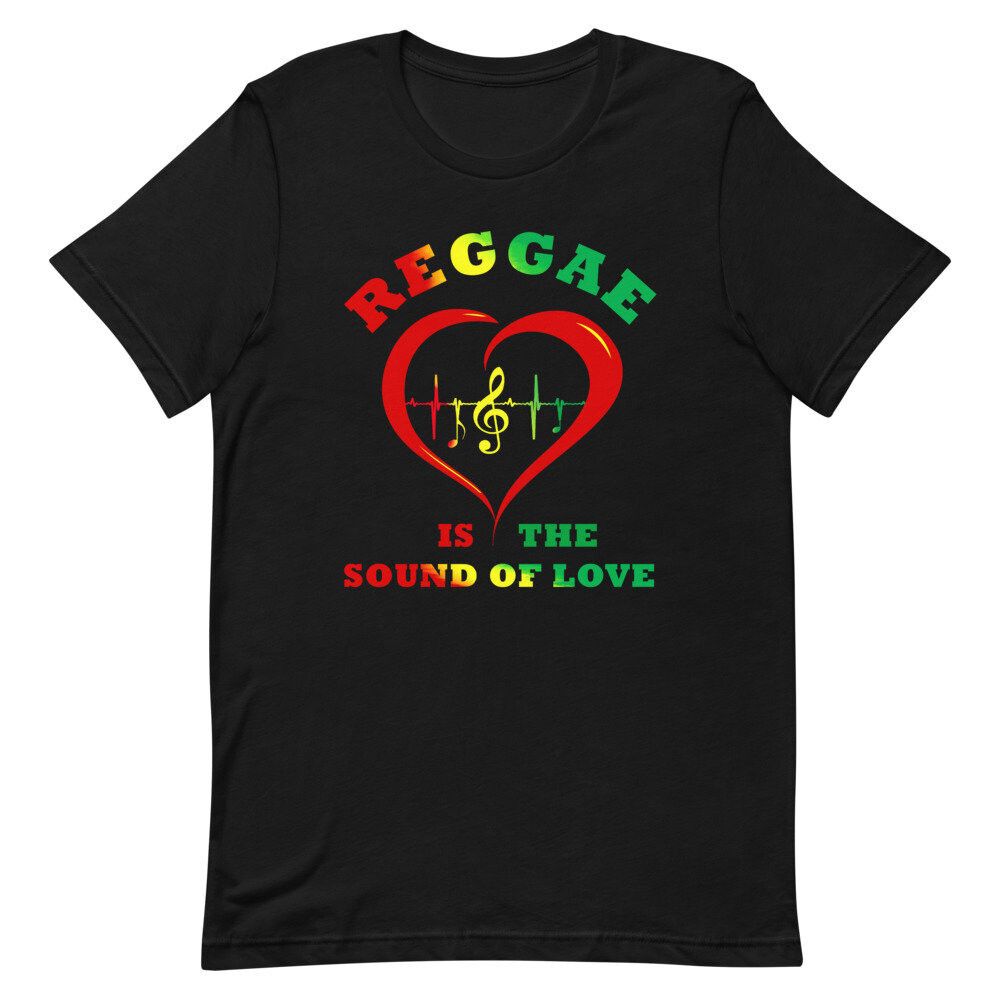 Represent Reggae Month with This Reggae Love T-shirt designed by Jamaicans who love Reggae music!