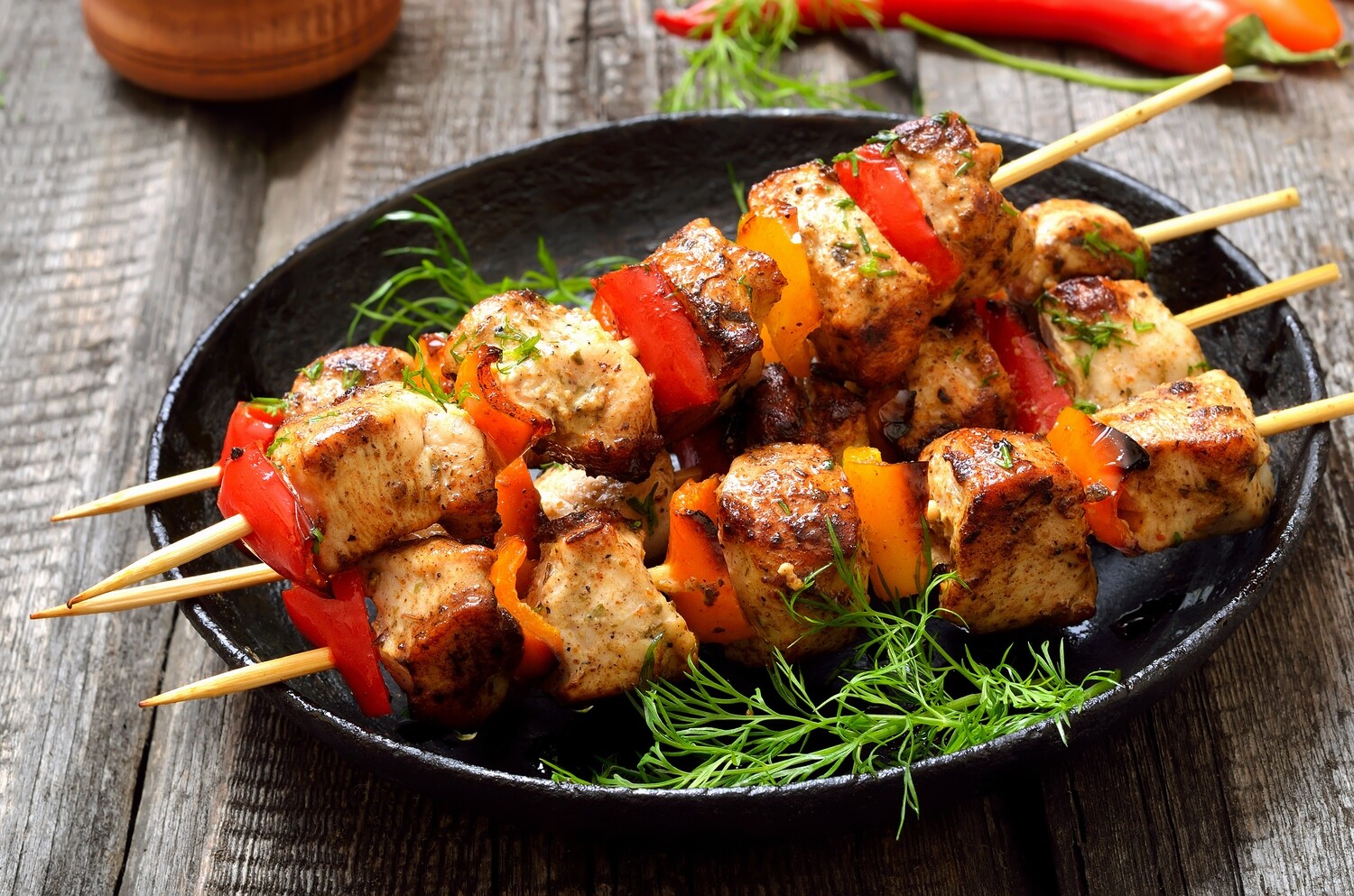 Brochettes de Poulets Marinées