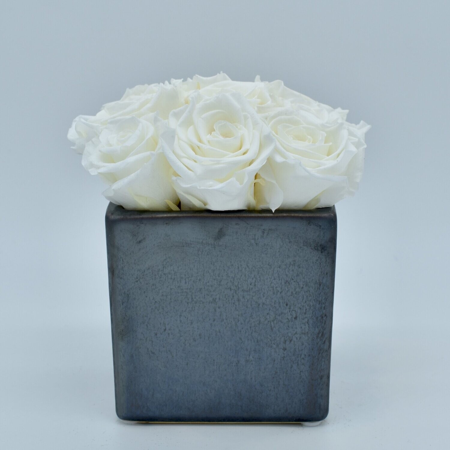 Dark Matte Silver Vase