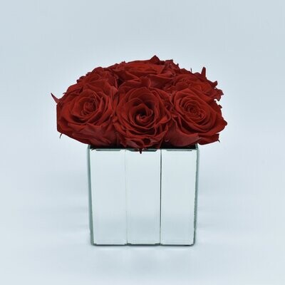 Striped Mirror Vase