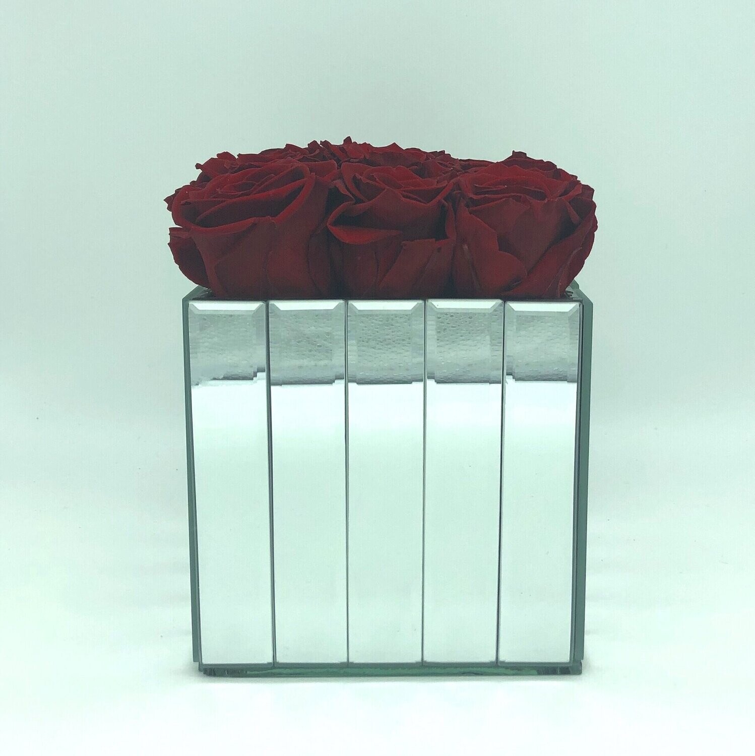 Large Striped Mirror Vase