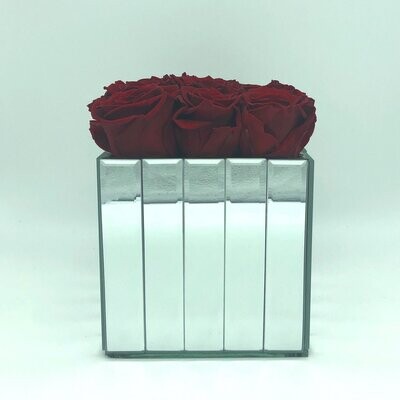 Large Striped Mirror Vase