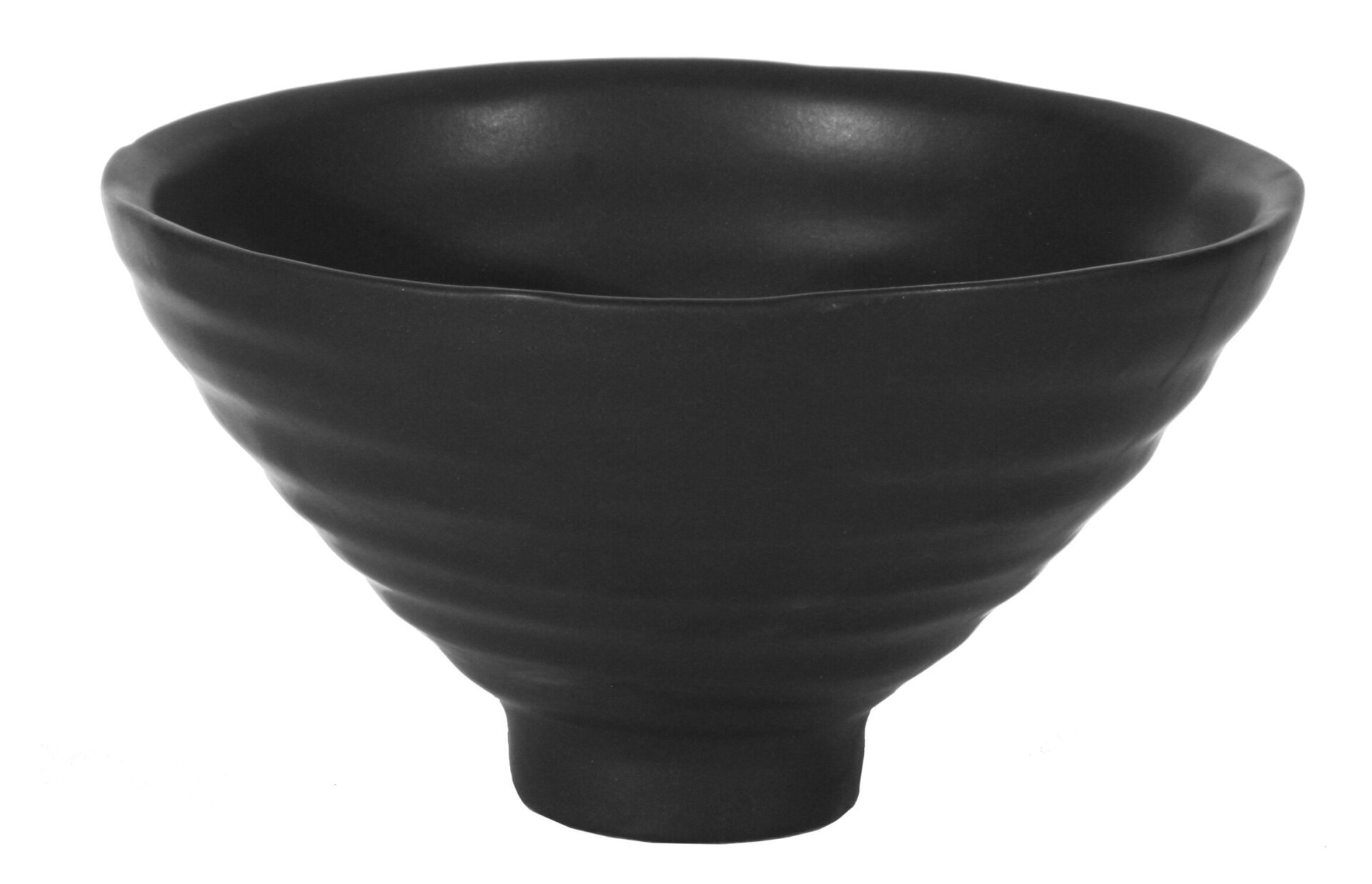 Black Ceramic Bowl Vase