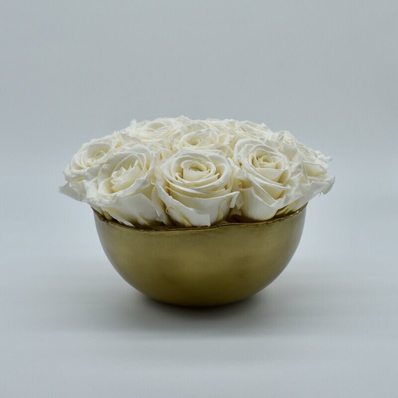 Gold Matte Bowl Vase
