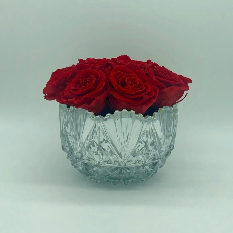Bevelled Glass Vase