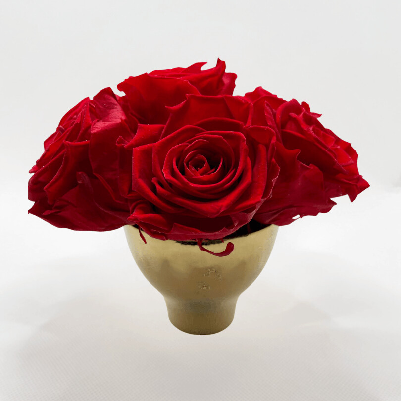 Red Roses Gold Bell