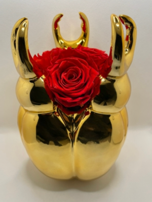 Golden Beetle Vase