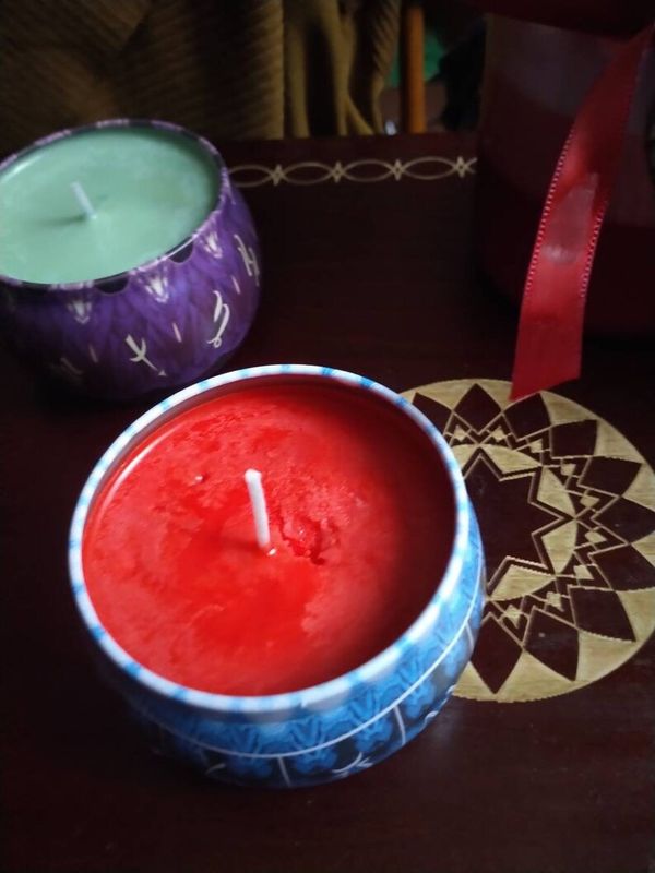 Candy Cane Surprise Container Candles