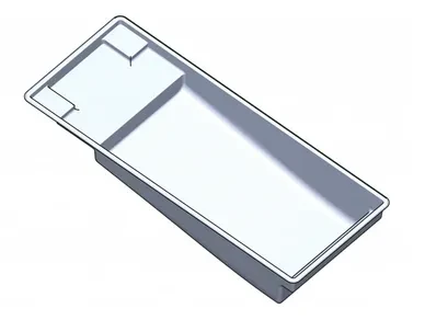 San Jose Fiberglass Pool with Tanning Ledge12 x 28 x 6.4 Deep