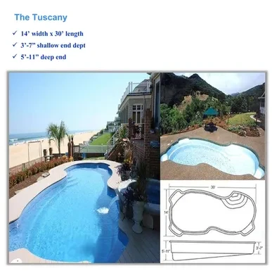 Tuscany Fiberglass Pool Thermally Insulated Available
