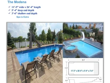 Modena Fiberglass Pool
