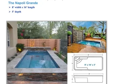 The Napoli Grande Fiberglass Pool