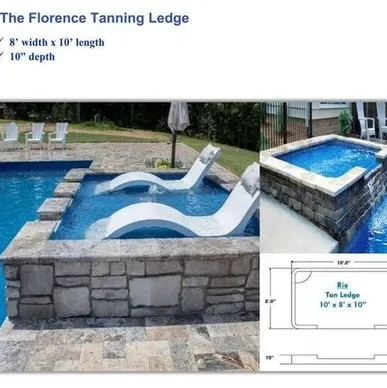 Florence Tanning Ledge Fiberglass For any Pool