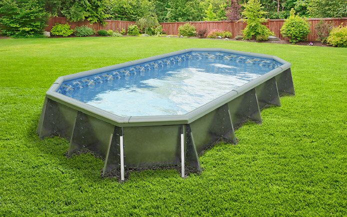 Grecian Hydra DIY Semi-Inground Pool Kit 18x36 x 52 With No Step